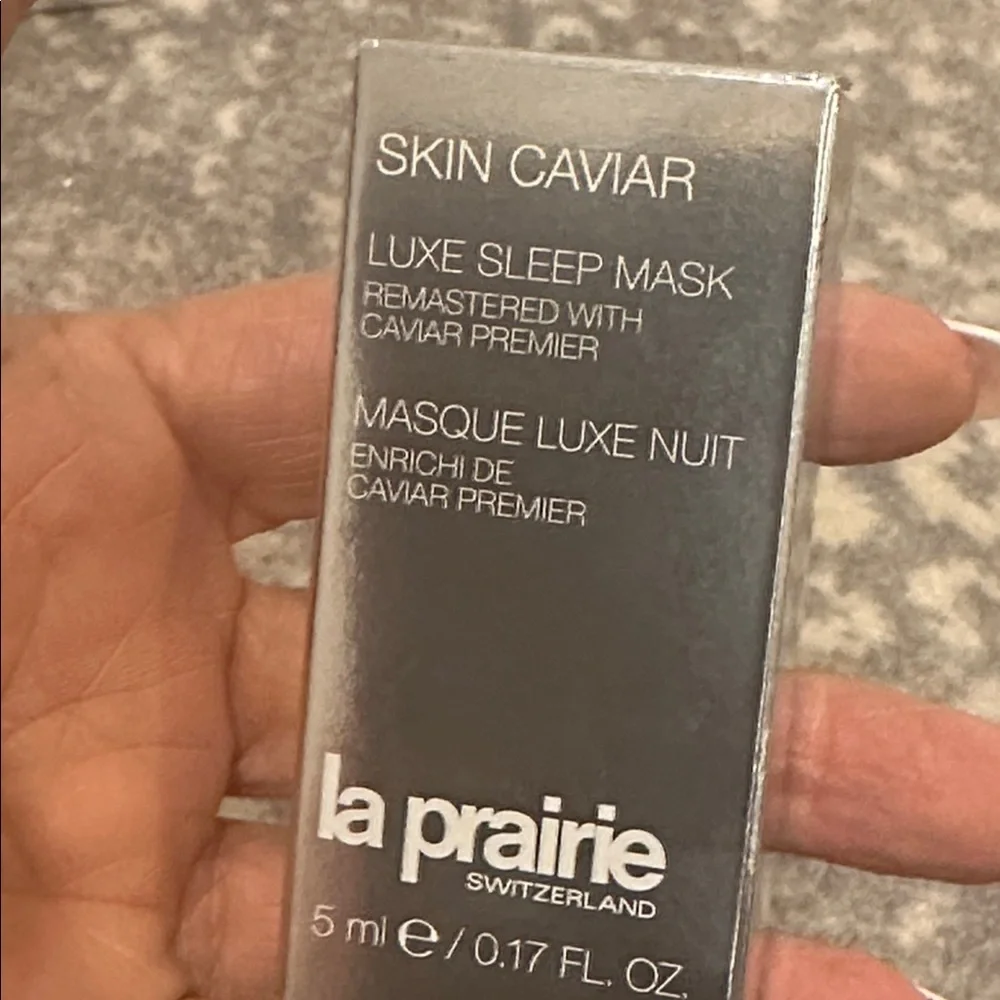 LA PRAIRIE BAG, 3 CAVIAR SLEEP MASK 1 JAR 2 TUBES
